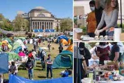 the columbia protester diet: anti-israel students munch on pret sandwiches, pricey nuts and sip dunkin'